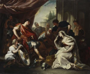 Die Familie des Dareios huldigt Alexander dem Großen